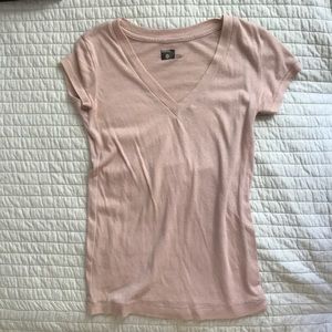 Blush V-neck Tee